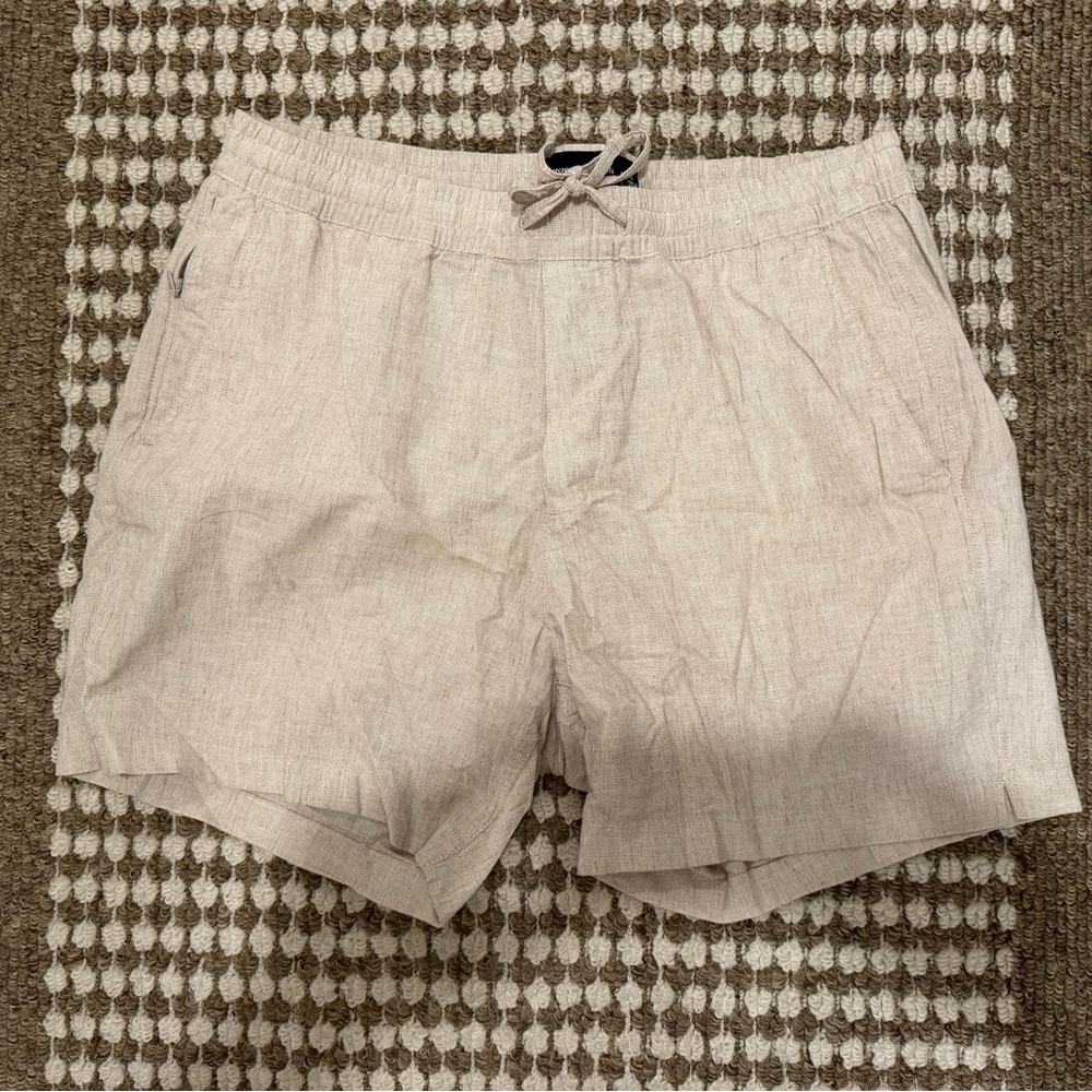 Abercrombie & Fitch Light Tan Linen Shorts